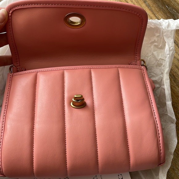 Coach Kip Turnlock Crossbody With Quilting in Candy Pink - Picture 11 of 14